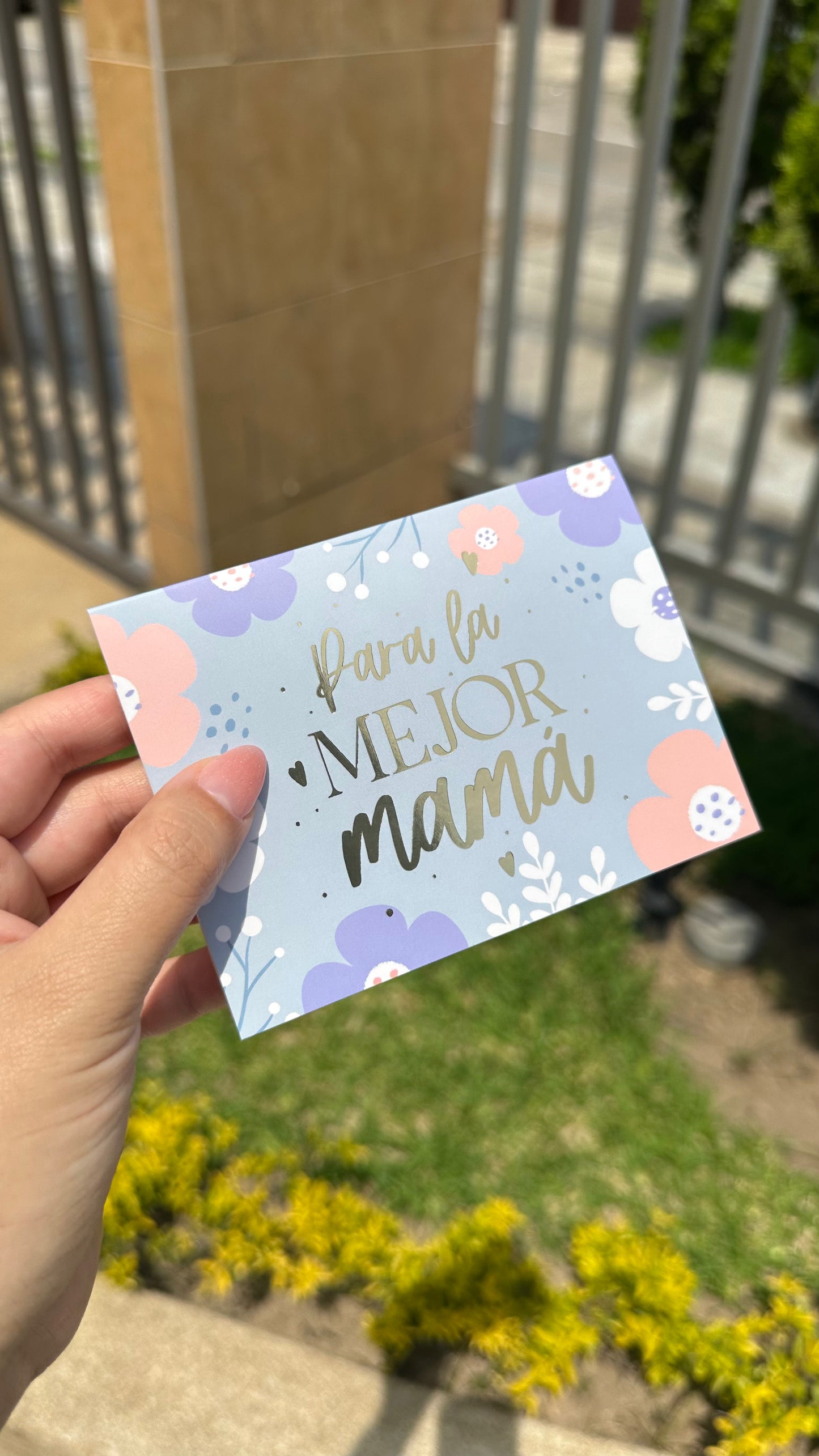 Tarjeta "Sky blue flowers" N3 ❤