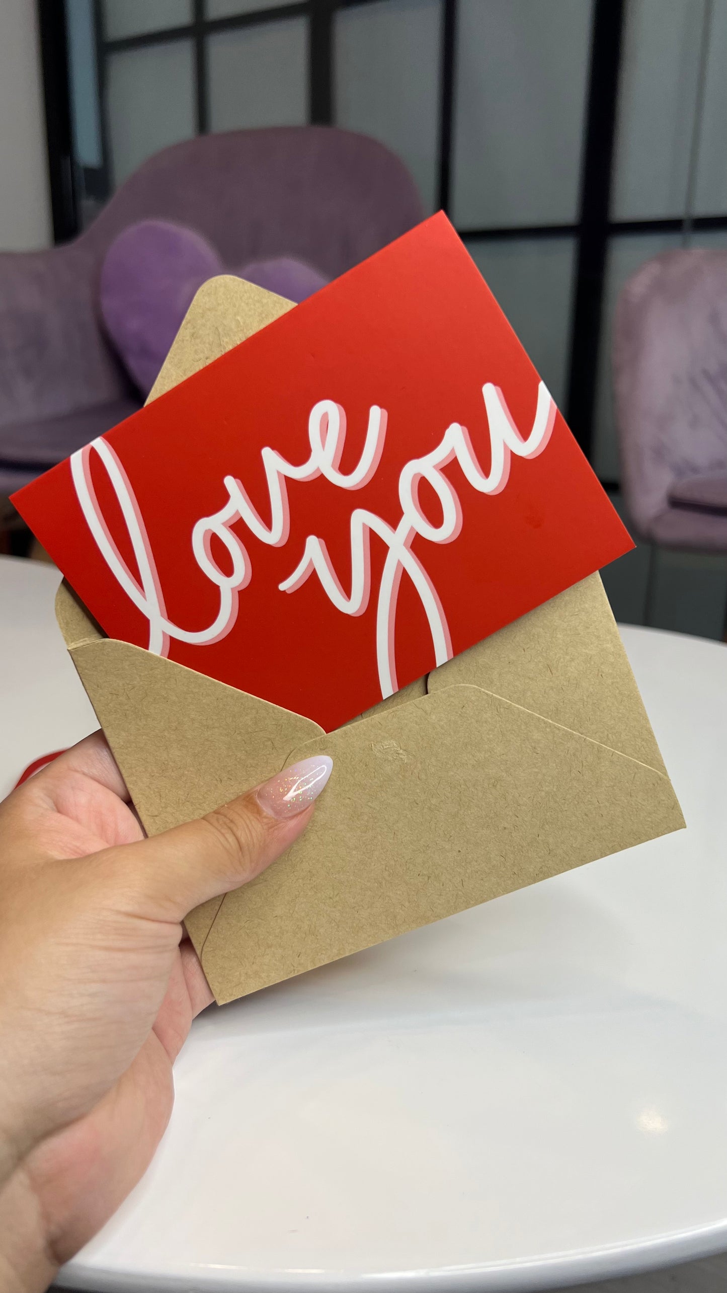 Tarjeta Love rojo
