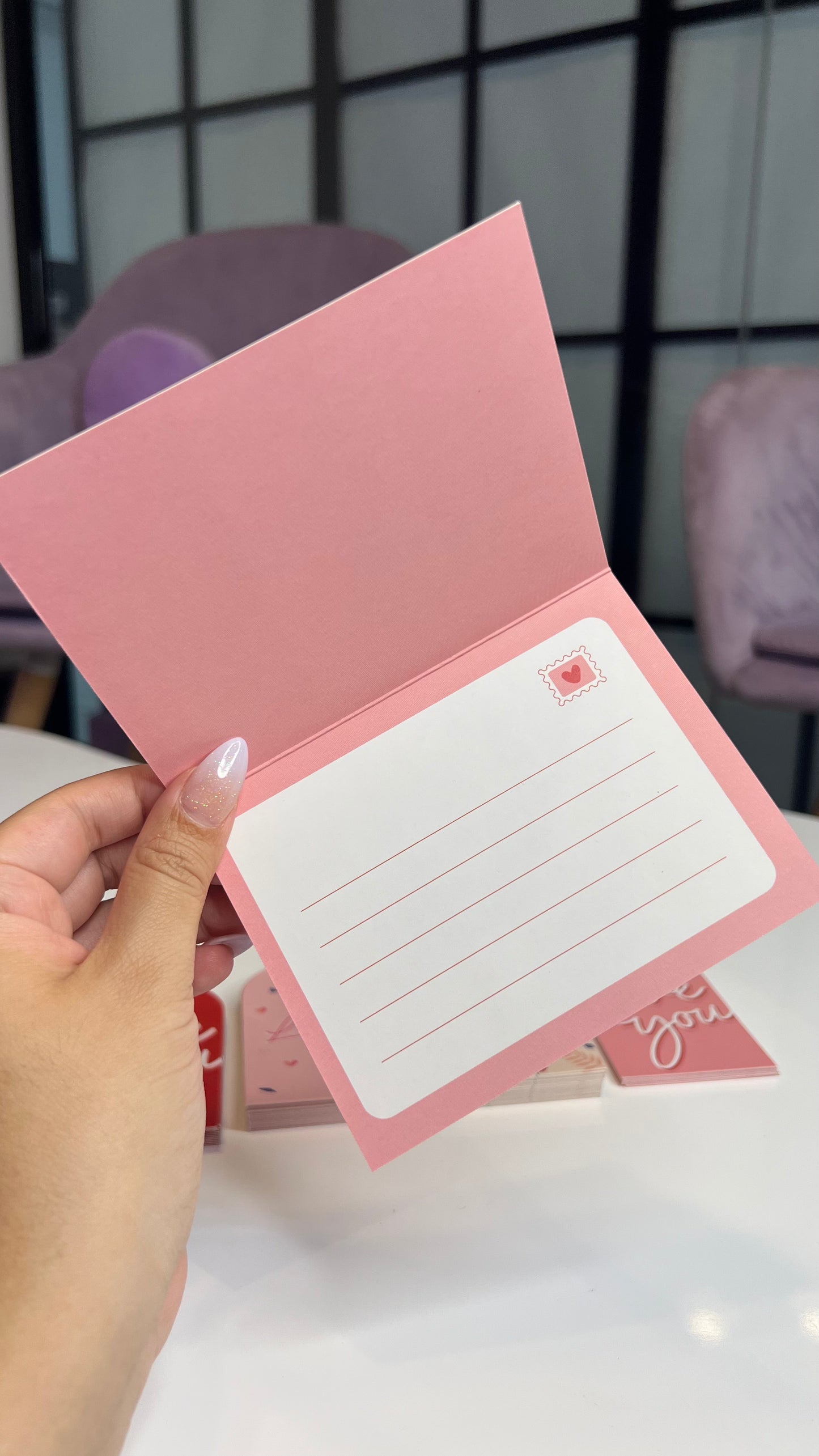 Tarjeta Love rosa