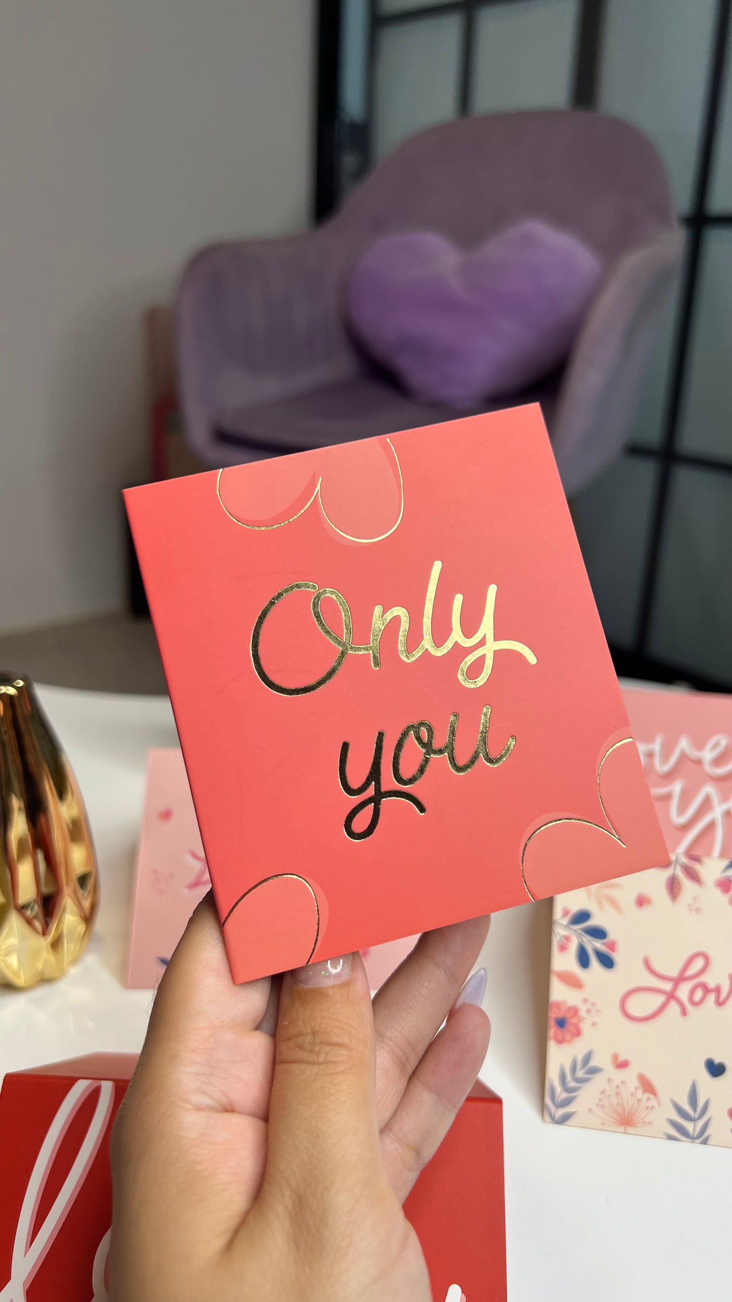Tarjeta "I love you" rojo