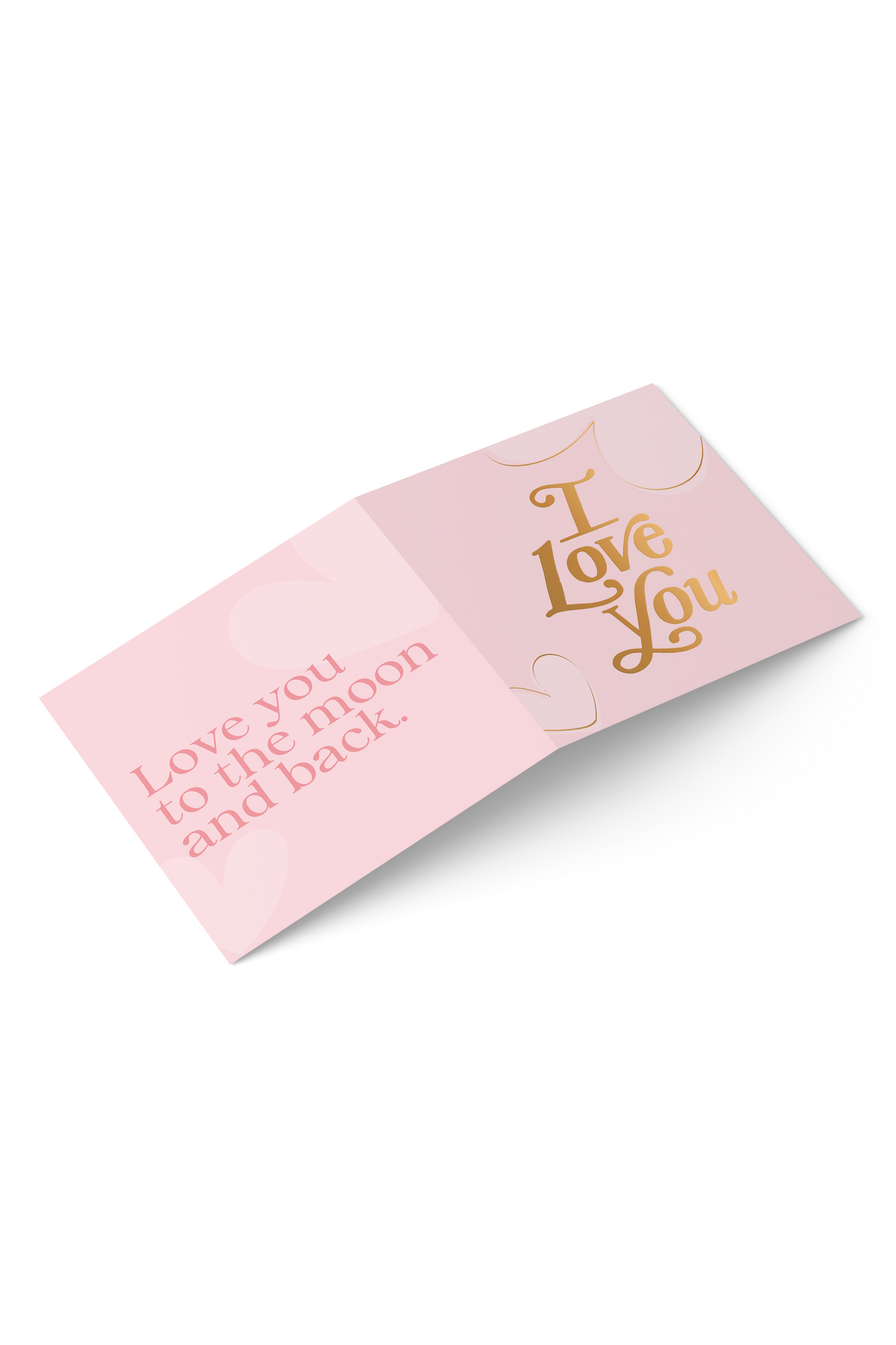 Tarjeta "I love you" rosa