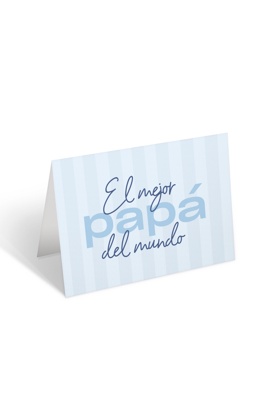 Tarjeta dedicatoria lines "El mejor papa del mundo"