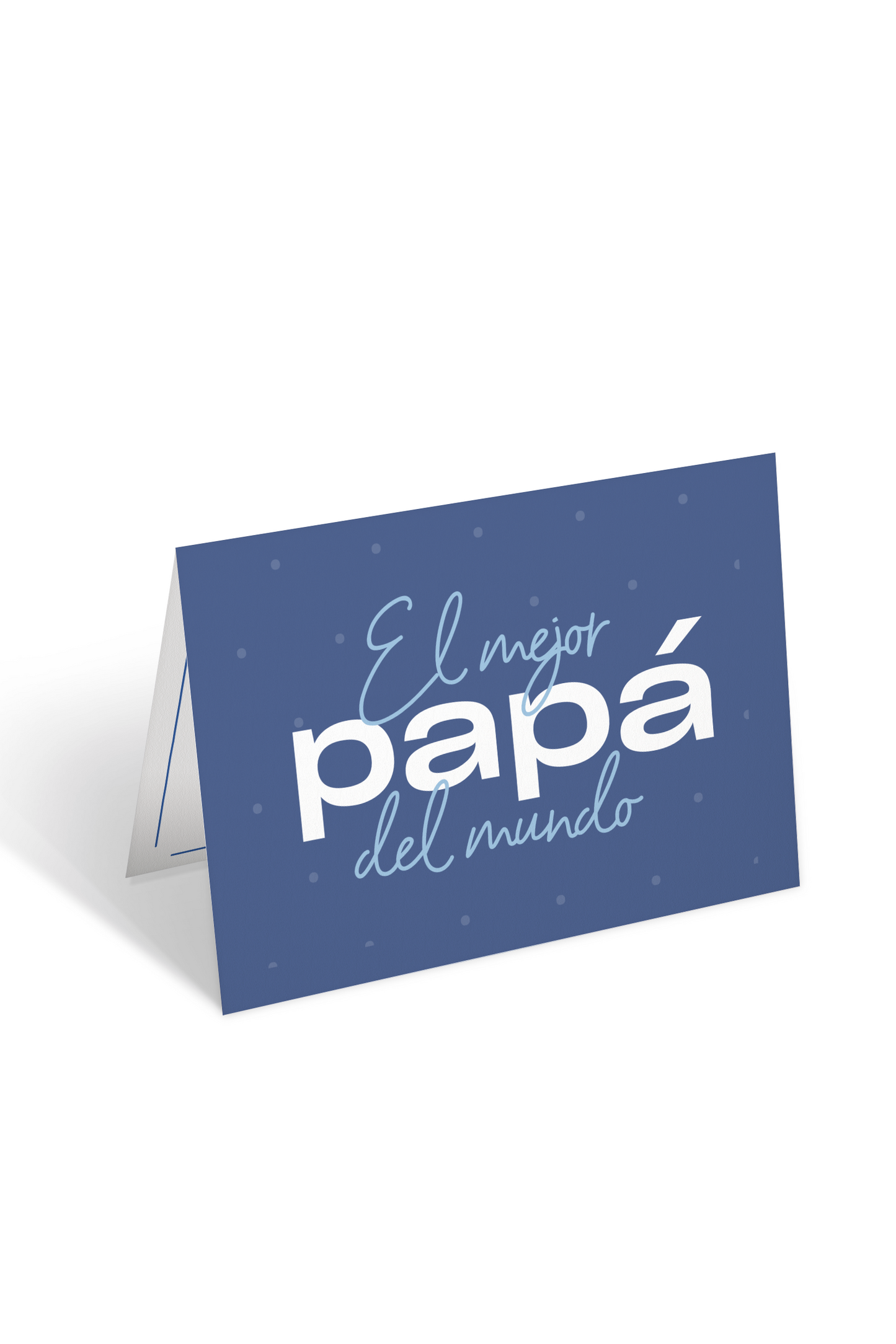 Tarjeta dedicatoria dots "El mejor papa del mundo"