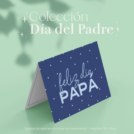Tarjeta dedicatoria lines "Feliz día papá"